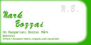 mark bozzai business card